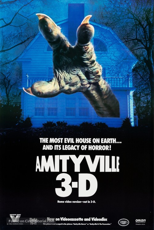 Amityville 3-D - Video release movie poster