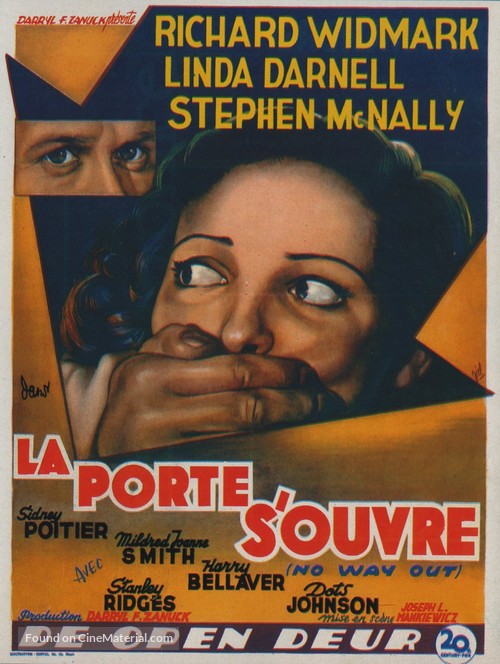 No Way Out - Belgian Movie Poster