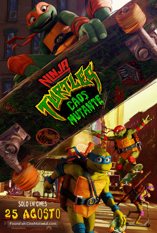 Teenage Mutant Ninja Turtles: Mutant Mayhem - Spanish Movie Poster