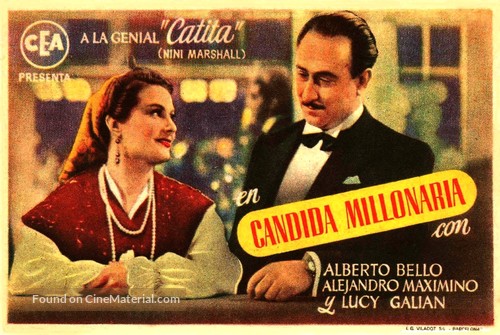 C&aacute;ndida millonaria - Spanish Movie Poster