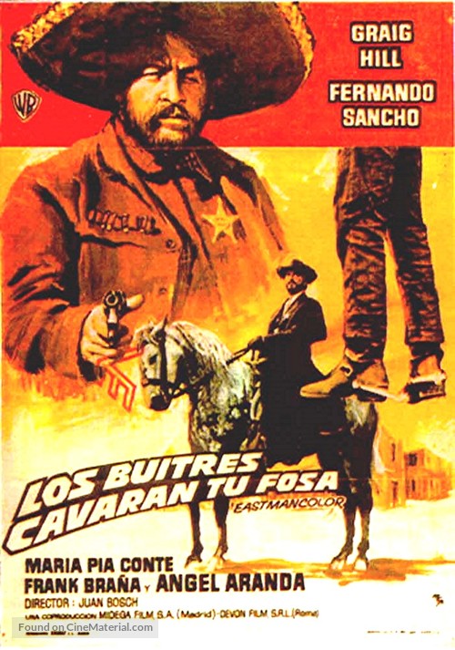 Los buitres cavar&aacute;n tu fosa - Spanish Movie Poster