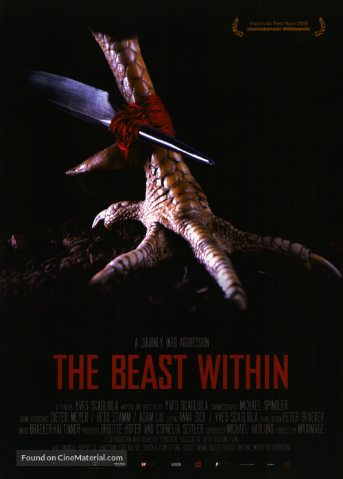 The Beast Within - Swiss Movie Poster