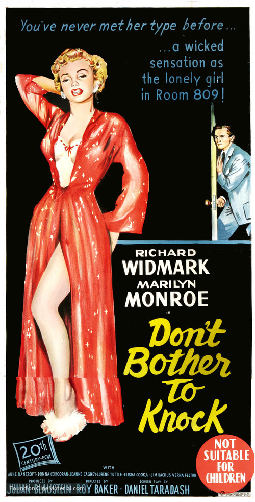 Don&#039;t Bother to Knock - Australian Movie Poster