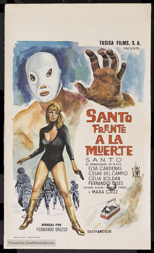 Santo frente a la muerte - Mexican Movie Poster