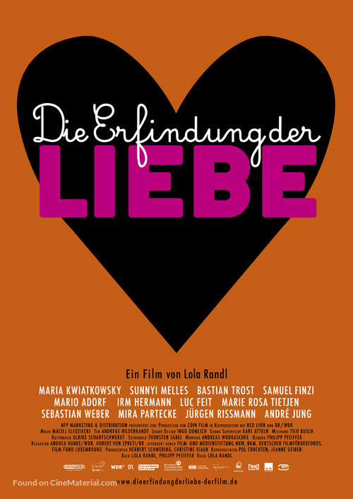 Die Er&shy;fin&shy;dung der Liebe - German Movie Poster