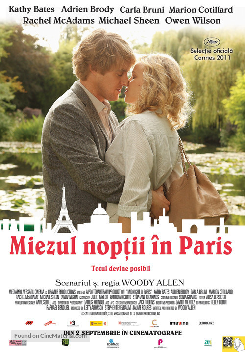 Midnight in Paris - Romanian Movie Poster