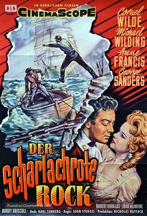 The Scarlet Coat - German Movie Poster