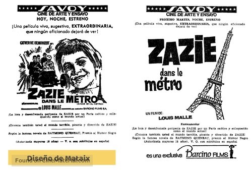 Zazie dans le m&eacute;tro - Spanish poster