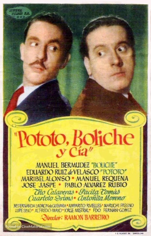 Pototo, Boliche y Compa&ntilde;&iacute;a - Spanish Movie Poster