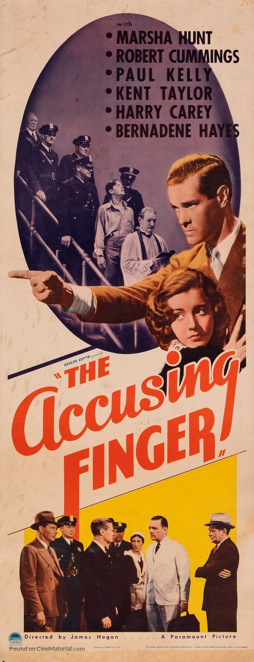 The Accusing Finger - Movie Poster
