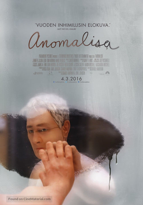Anomalisa - Finnish Movie Poster