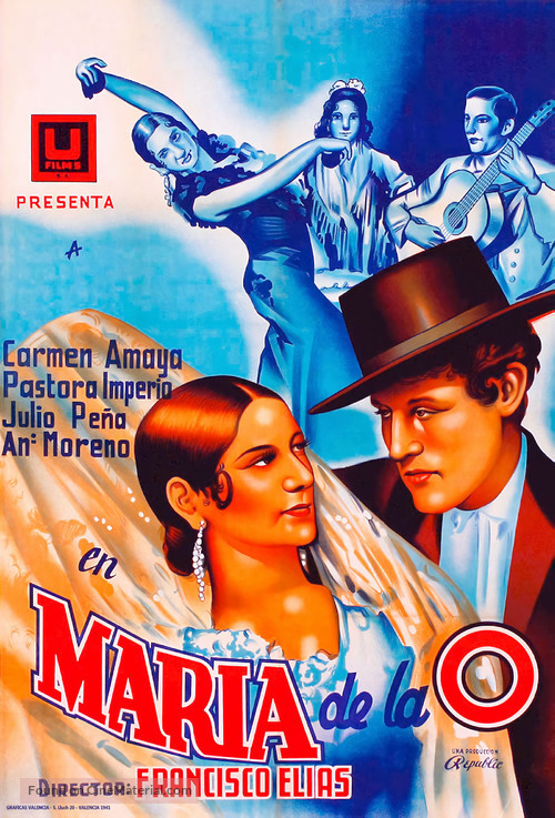 Mar&iacute;a de la O - Spanish Movie Poster