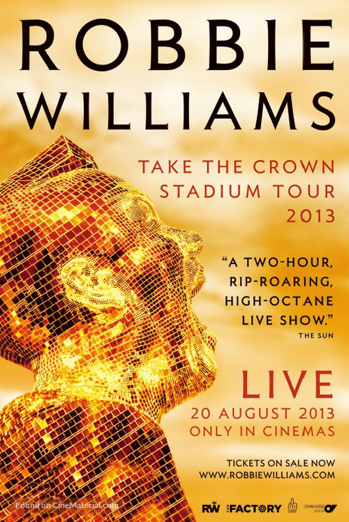 Robbie Williams: Take the Crown Live - British Movie Poster