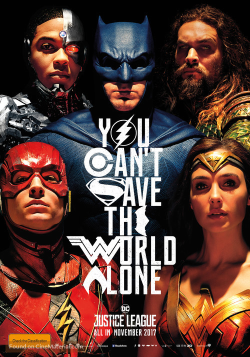 Justice League - Australian Movie Poster