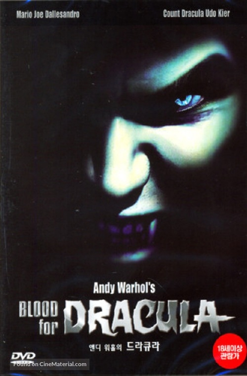 Blood for Dracula - South Korean DVD movie cover