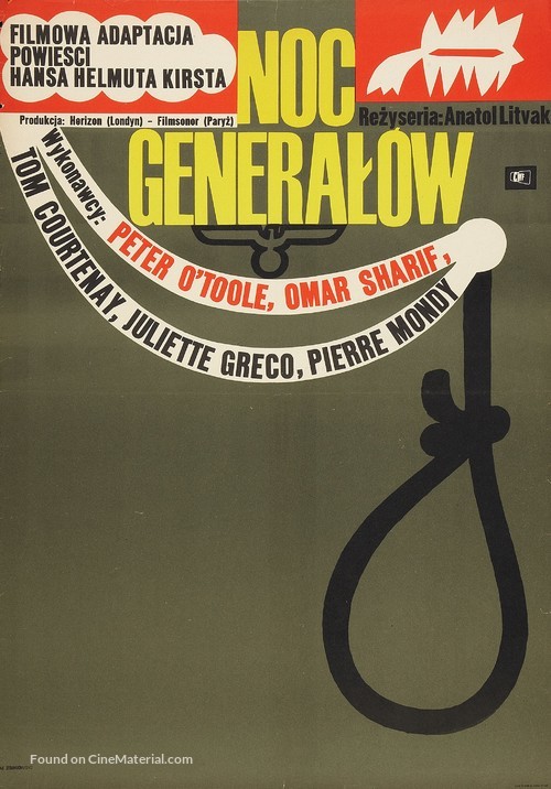 The Night of the Generals - Polish Movie Poster