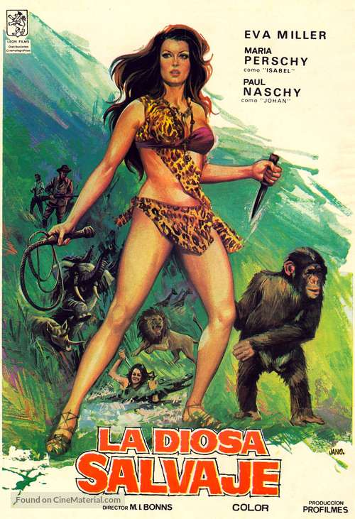 La diosa salvaje - Spanish Movie Poster