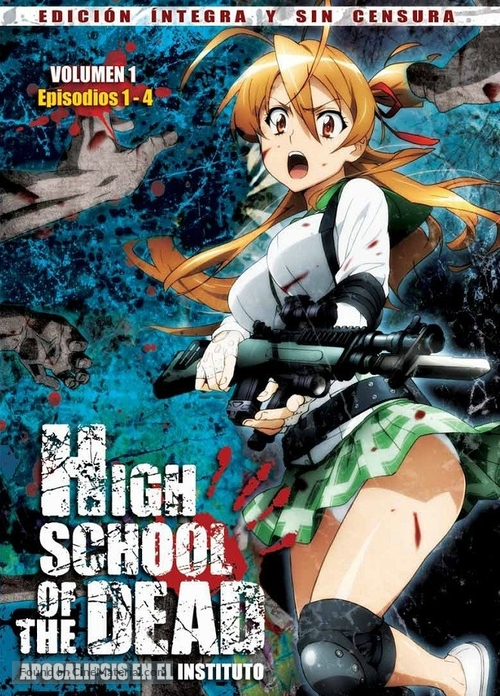 &quot;Gakuen mokushiroku: Highschool of the dead&quot; - Spanish DVD movie cover