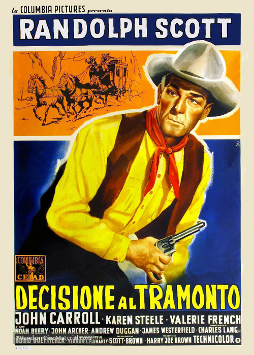 Decision at Sundown - Italian Movie Poster