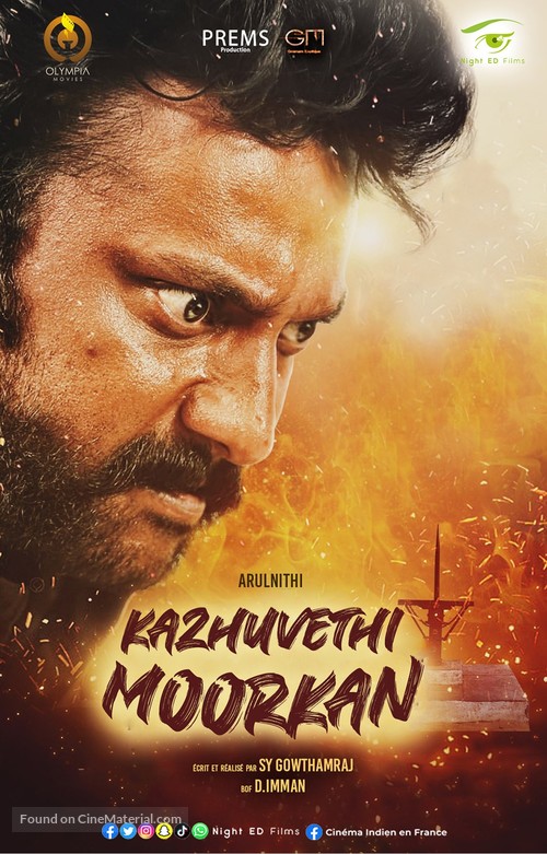 Kazhuvethi Moorkkan - French Movie Poster