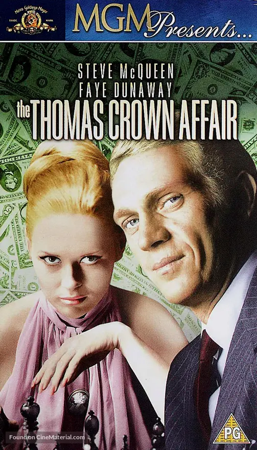 The Thomas Crown Affair 1968 British Vhs Movie Cover