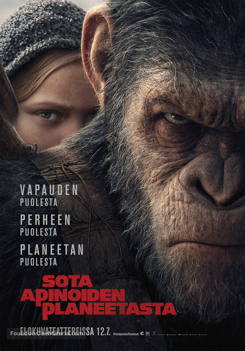War for the Planet of the Apes - Finnish Movie Poster