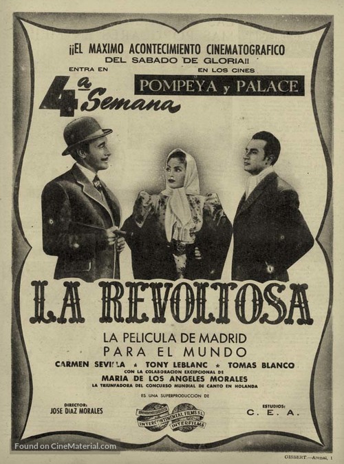 La revoltosa - Spanish poster