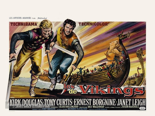The Vikings - Belgian Movie Poster