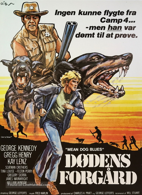 Mean Dog Blues - Danish Movie Poster