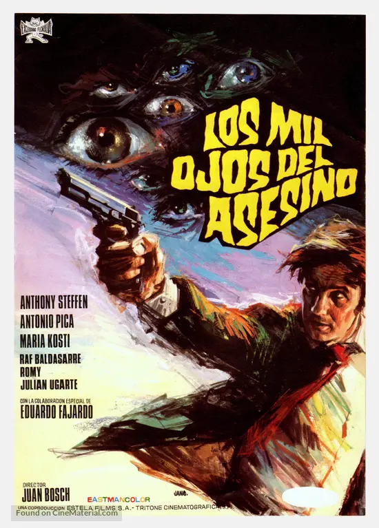 Los mil ojos del asesino - Spanish Movie Poster