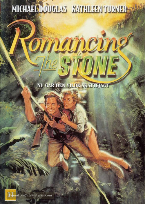 Romancing the Stone - Danish Movie Cover