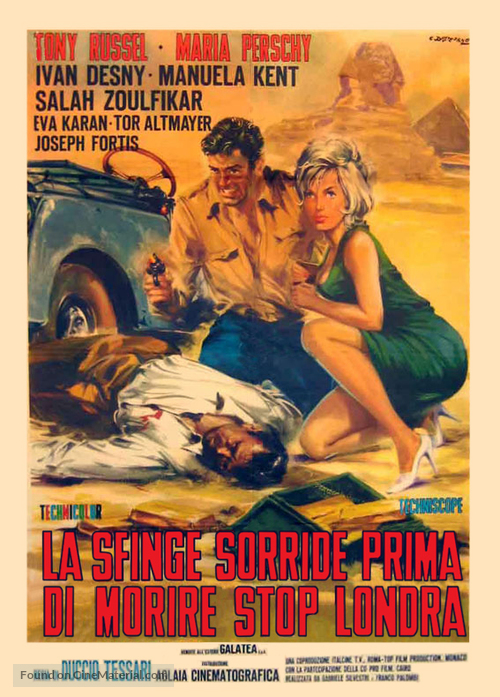 La sfinge sorride prima di morire - stop - Londra - Italian Movie Poster