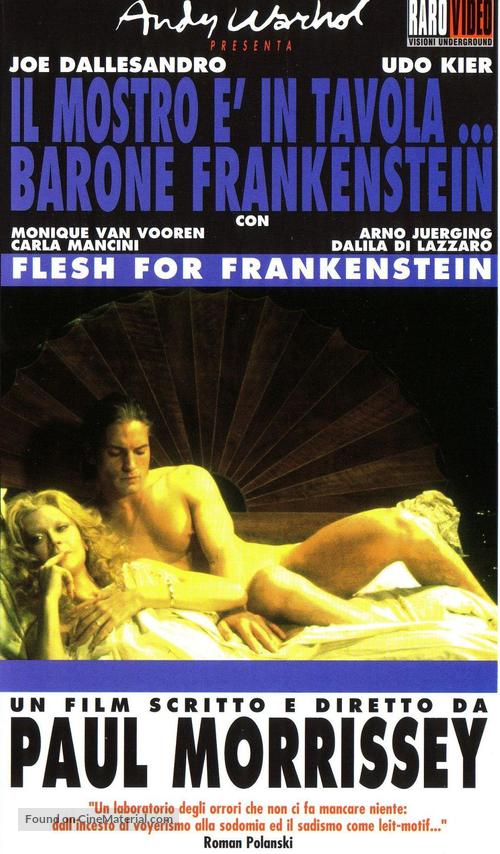 Flesh for Frankenstein - Italian VHS movie cover