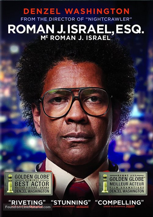 Roman J Israel, Esq. - Canadian DVD movie cover