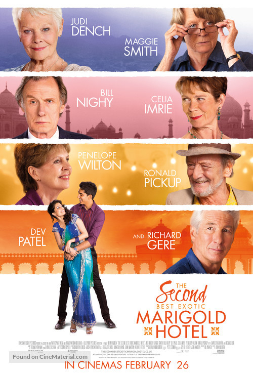 The Second Best Exotic Marigold Hotel - British Movie Poster