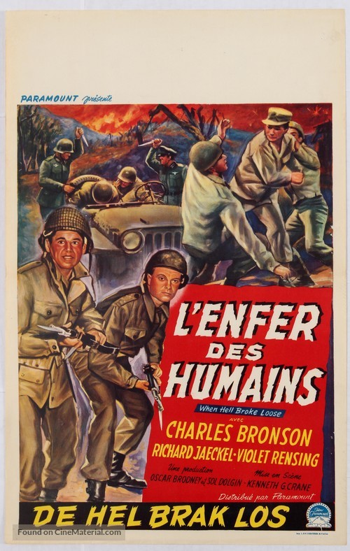 When Hell Broke Loose - Belgian Movie Poster