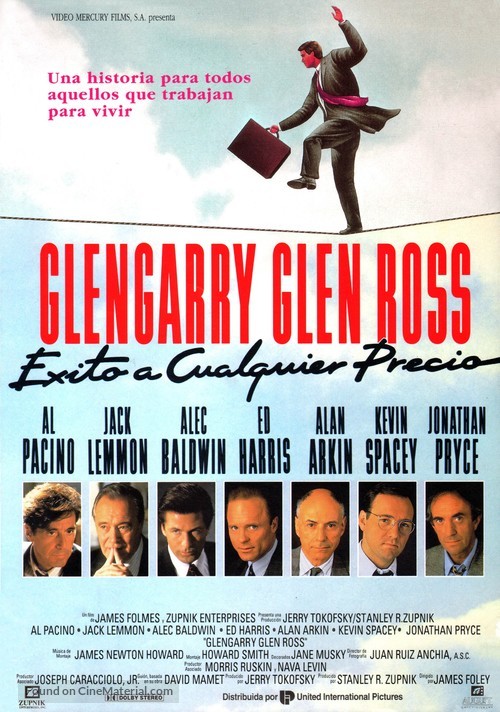 Glengarry Glen Ross - Spanish Movie Poster