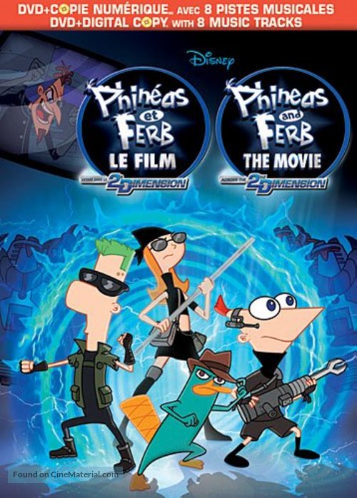 Phineas and Ferb: Across the Second Dimension - Canadian DVD movie cover