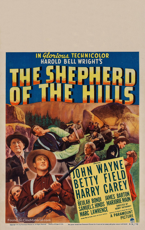 The Shepherd of the Hills (1941) movie poster