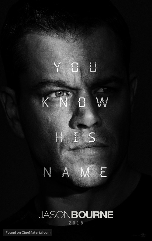 Jason Bourne - Teaser movie poster