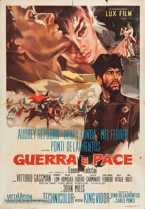 War and Peace - Italian Movie Poster
