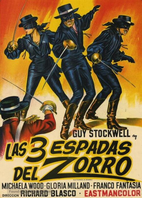 Le tre spade di Zorro - Spanish Movie Poster