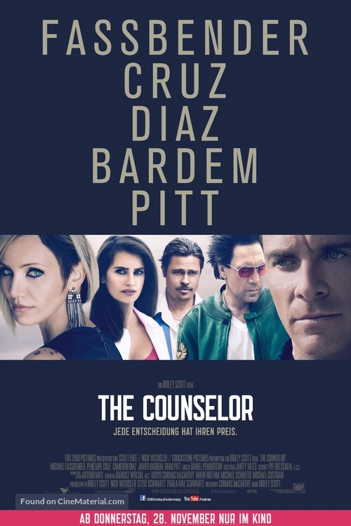 The Counselor - German Movie Poster