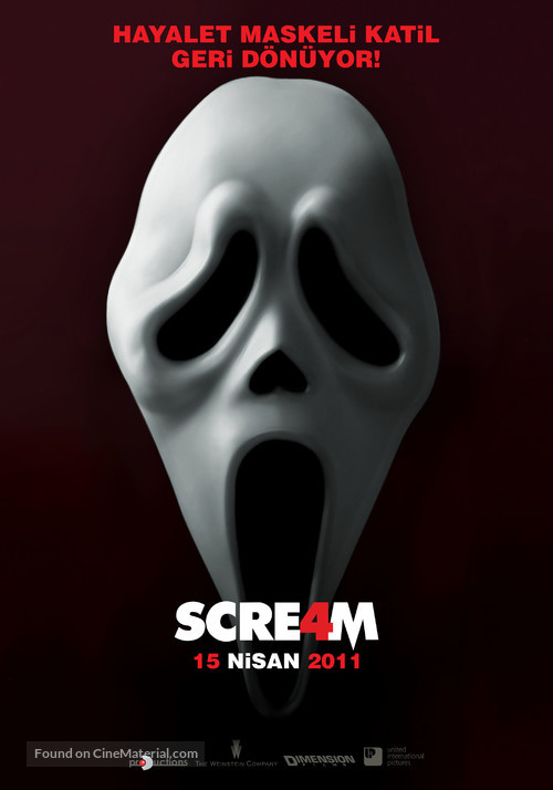 Scream 4 - Turkish Movie Poster