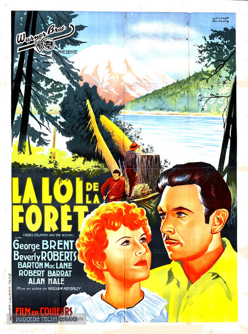 God&#039;s Country and the Woman - French Movie Poster