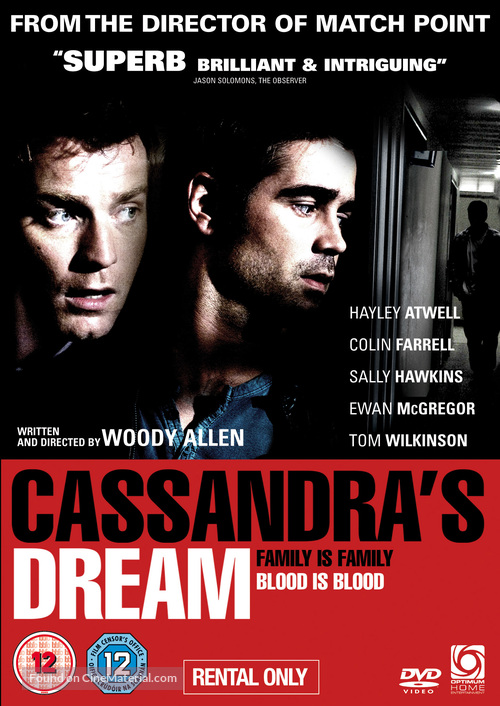 Cassandra&#039;s Dream - British DVD movie cover