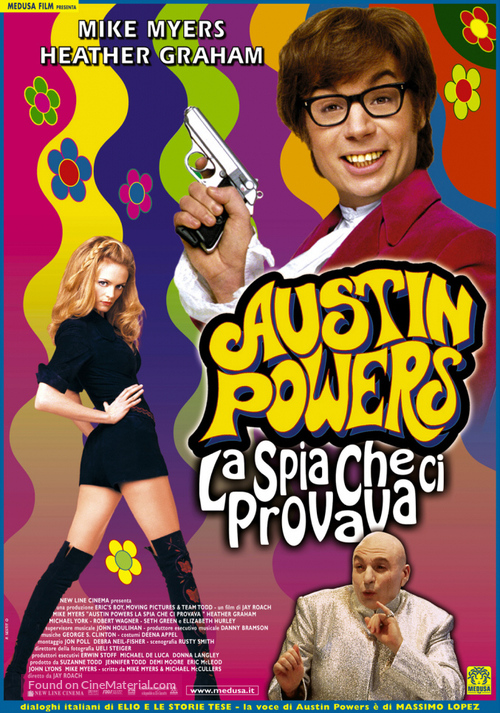 10 different Austin Powers 1999 The Spy Who Shagged Me Movie Prism/Prizmatic Stickers. 