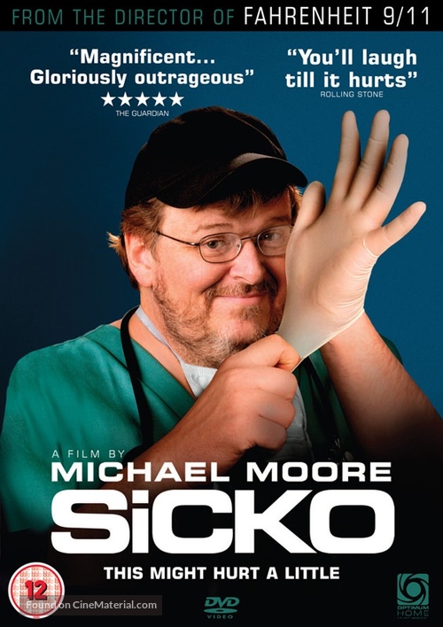 Sicko - British DVD movie cover