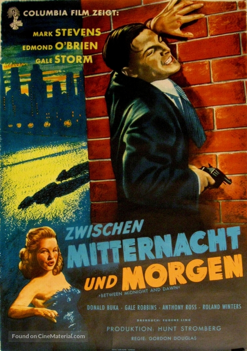 Between Midnight and Dawn - German Movie Poster