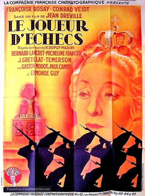 Le joueur d&#039;&eacute;checs - French Movie Poster